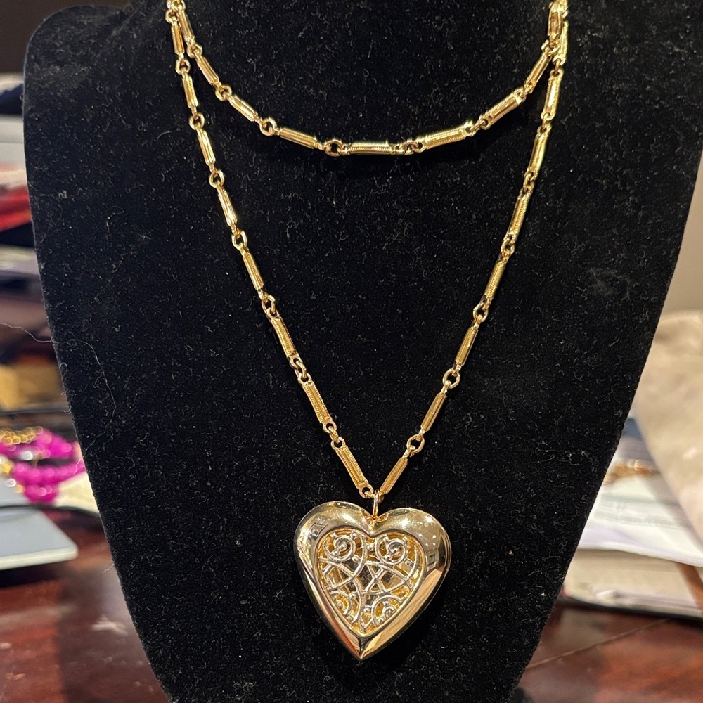 Gold Heart Pendant Necklace